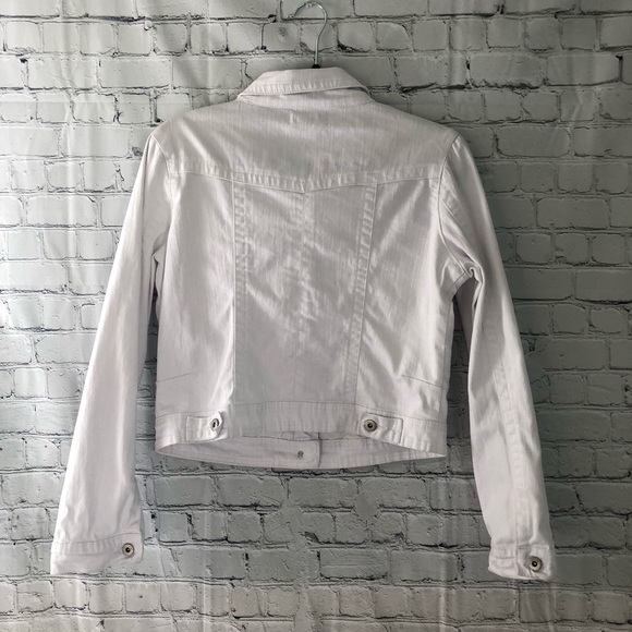Energe White Denim Jean Jacket S - Picture 3 of 7